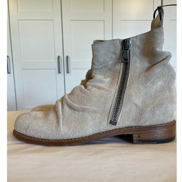 NWOT: John Varvatos Slouchy Zip Boot in China White main image 13